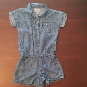 Girls Old Navy denim romper